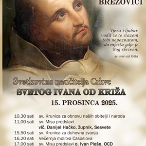 Proslava svetkovine sv. Ivana od Križa u Karmelu u Brezovici
