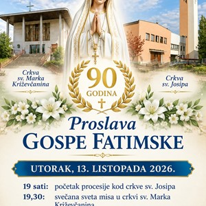 Proslava Gospe Fatimske na Trešnjevki