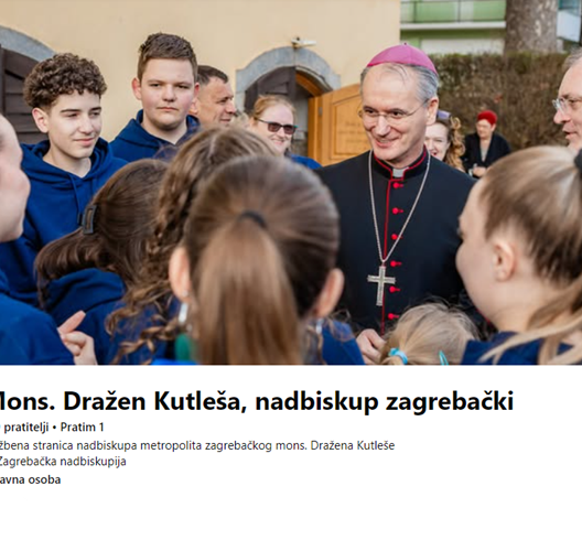 Otvorena službena Facebook stranica i Instagram profil nadbiskupa Dražena Kutleše