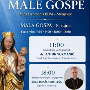 Nadbiskup Kutleša predvodi proslavu Male Gospe u Stenjevcu