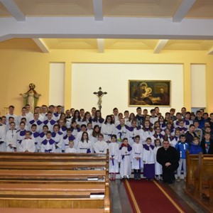 Ministranti Kustošijskog dekanata na susretu u Međubiskupijskom sjemeništu na Šalati