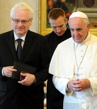 Papin susret s predsjednikom Josipovićem