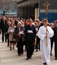 Prva Cvjetna procesija na Trnjanskoj Savici