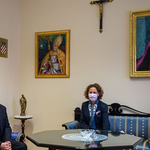 Susret kardinala Bozanića i ministrice kulture i medija Obuljen Koržinek