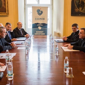 Susret kardinala Bozanića i gradonačelnika Bandića