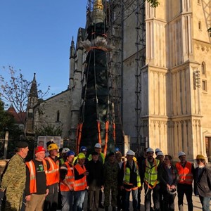 Kardinal Bozanić čestitao svim sudionicima uključenima u uklanjanje oštećenog sjevernog zvonika katedrale