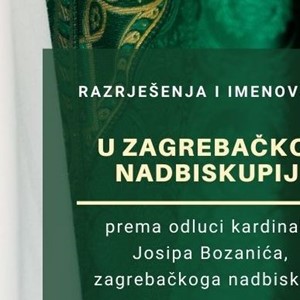 Razrješenja i imenovanja u Zagrebačkoj nadbiskupiji