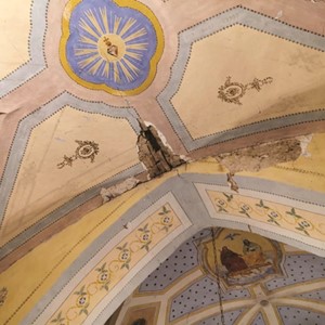 Šteta od potresa u župi u Velikoj Erpenji