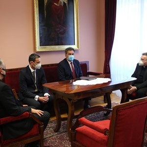 Susret zagrebačkog nadbiskupa kardinala Josipa Bozanića i ministra znanosti i obrazovanja prof. dr. Radovana Fuchsa