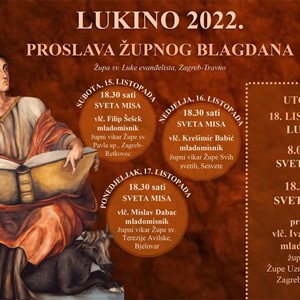 Proslava župnog blagdana u Župi sv. Luke evanđelista, Zagreb-Travno