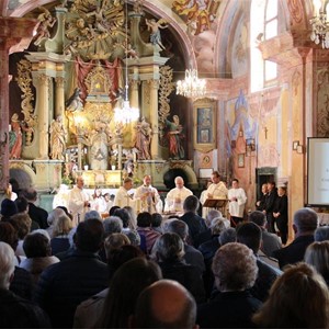 Misa zahvalnica u prošteništu Majke Božje Jeruzalemske na Trškom Vrhu 