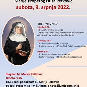 Proslava blagdana bl. Marije Propetog Petković u Župi sv. Josipa na Trešnjevci