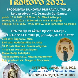 Proslava Velike Gospe i Rokova u Župi Uznesenja BDM u Tuhlju