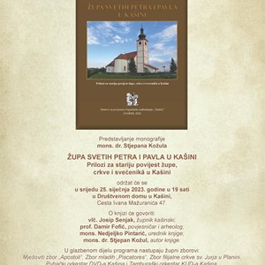 Predstavljanje monografije „Župa svetih Petra i Pavla u Kašini. Prilozi za stariju povijest župe, crkve i svećenikâ u Kašini“