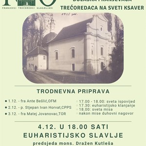 Nadbiskup Kutleša predvodi misno slavlje svetkovine sv. Franje Ksaverskog i proslave 100. obljetnice dolaska franjevaca trećoredaca na Ksaver