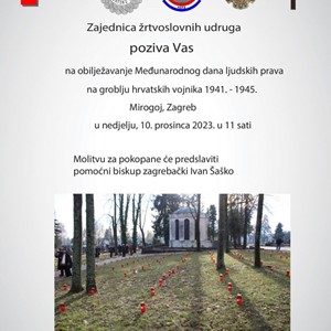 Biskup Šaško predvodi molitvu prigodom obilježavanja Međunarodnog dana ljudskih prava na Mirogoju