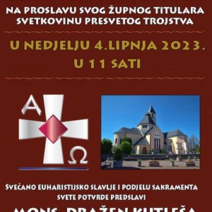 Nadbiskup Kutleša predvodi misno slavlje prigodom svetkovine Presvetog Trojstva u Krašiću