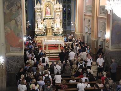 /A/2025/9/MARIJA BISTRICA/Ulazna procesija (subota)/Dolazak hodočasnika iz Zagreba (10).JPG