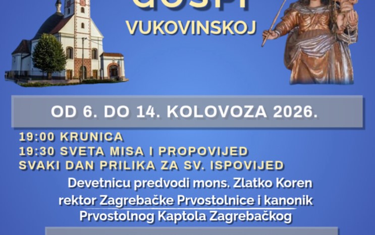 Devetnica uoči Velike Gospe u Vukovini