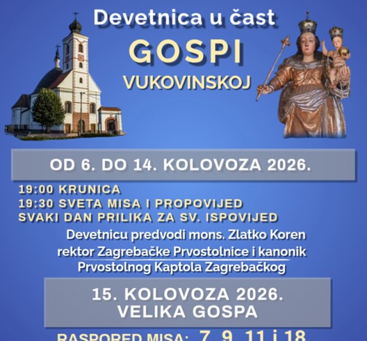Devetnica uoči Velike Gospe u Vukovini